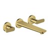 hansgrohe 3-Loch-Wannenarmatur Axor Citterio cub cut, pol. gold optic, UP Wandmontage