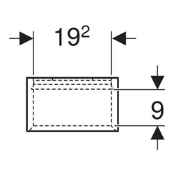 Geberit Wandbox 22,5x23,3x13,2cm, qu., w/lack. hochgl.