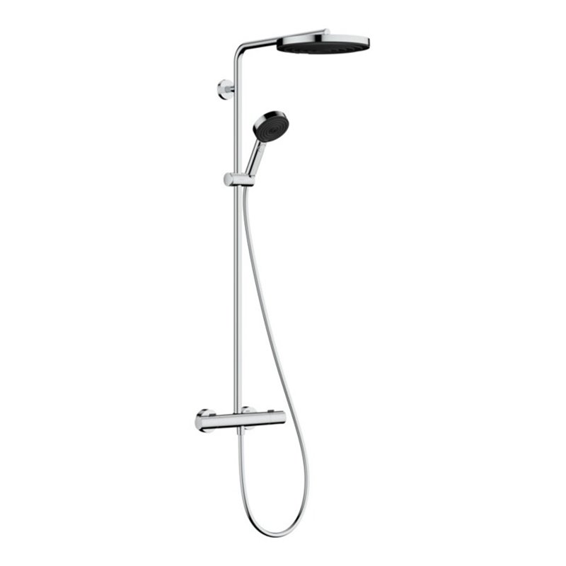 hansgrohe Brause-Set Pulsify S Puro m Thermostat, 2 Verbaucher, 11,2 l/m., chrom