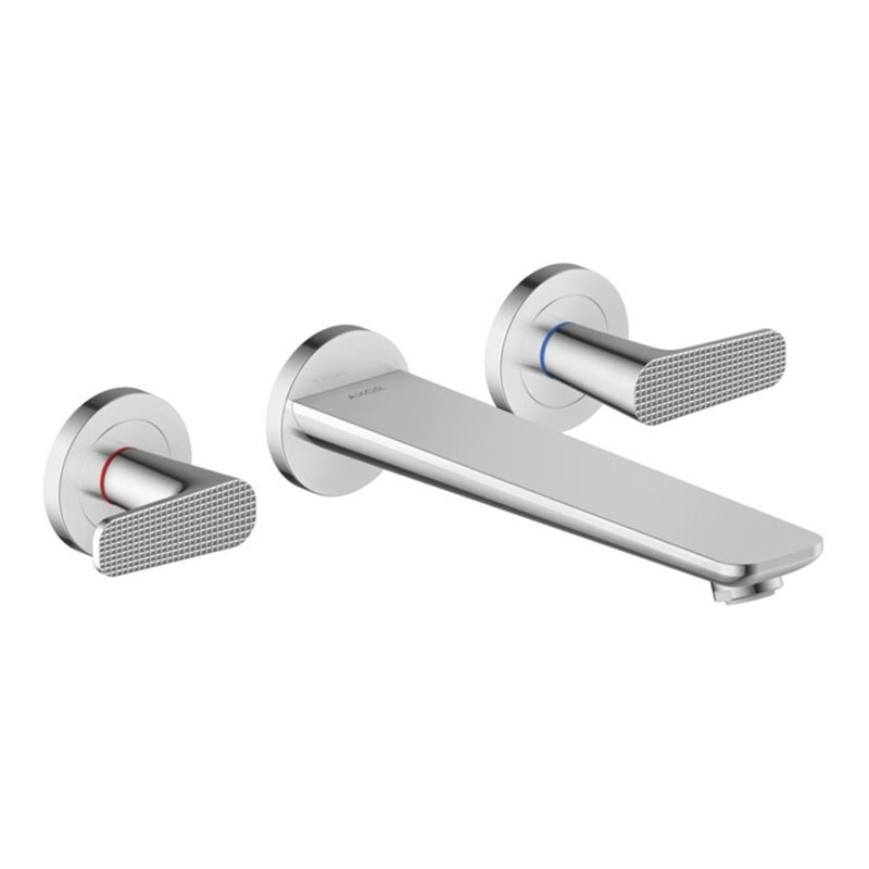 hansgrohe 3-Loch-Wannenarmatur Axor Citterio cubic cut, chrom, UP Wandmontage