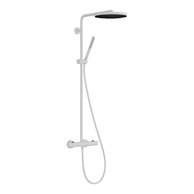 hansgrohe Brause-Set Pulsify S Puro m Thermostat, 2 Verbaucher, 8 l/m., mattweiß