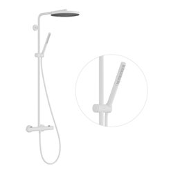 hansgrohe Brause-Set Pulsify S Puro m Thermostat, 2 Verbaucher, 8 l/m., mattweiß