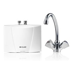 Clage Klein-Durchlauferhitzer M3/SNM 3,5 kW, 230 V, m St., 15 A, m 2-G-Armatu