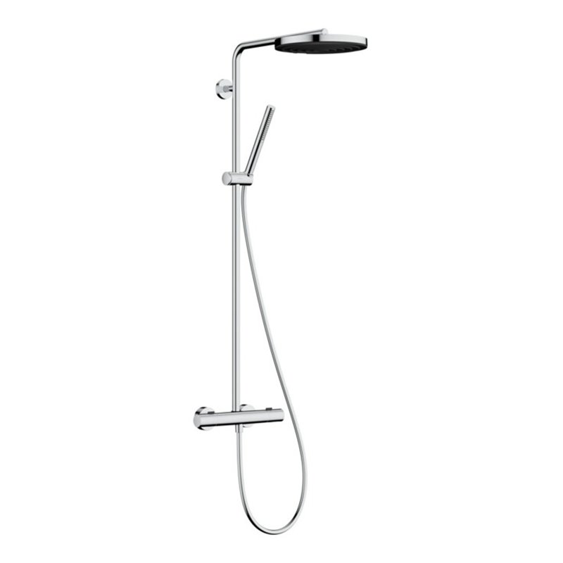 hansgrohe Brause-Set Pulsify S Puro m Thermostat, 2 Verbaucher, 11,2 l/m., chrom