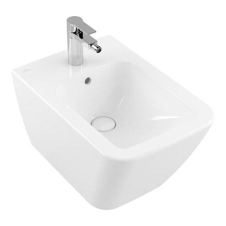 V&B Wandbidet FINION 37,5x56cm, m HL und Überlauf, weiß C+