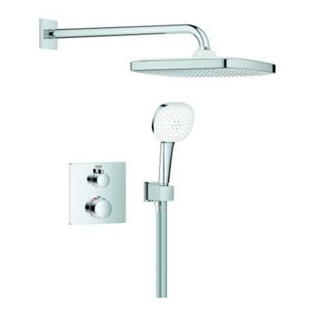 Grohe Unterputz-Duschsystem Grohtherm 103995 eckig 2 ASV für Duschrahmen Mono chrom