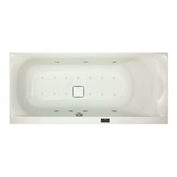 Hoesch Whirlpool Scelta 3671&Laola II Whirl+Air weiß/verchromt/Motor re./li.