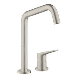 hansgrohe 2-Loch-Spültisch-Einhebelmischer 240 Axor Citterio M mit Schwenkauslauf, Edelstahl-Optik