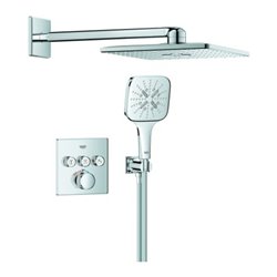 Grohe Unterputz-Duschsystem Grohtherm SC 103998 eckig 3 ASV für Duschrahmen Duo chrom