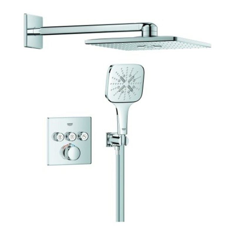 Grohe Unterputz-Duschsystem Grohtherm SC 103998 eckig 3 ASV für Duschrahmen Duo chrom