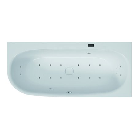 Hoesch Whirlpool iSensi Eck 1800x800 Monolith re. iSensi System re., BiColor Weiß-Grau