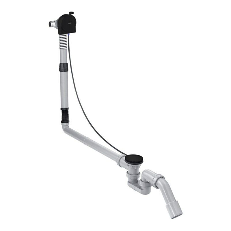 hansgrohe Komplettset Exafill S Wanneneinlauf, Ab-/Überlaufgarnitur, matt-sw