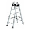 MUNK Aluminium-Stehleiter treppengängig 4 ausschiebbaren Holmen