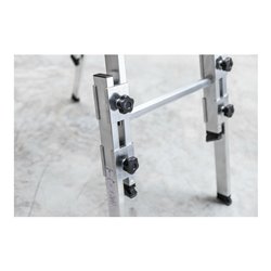 MUNK Aluminium-Stehleiter treppengängig 4 ausschiebbaren Holmen
