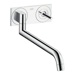 hansgrohe Spültisch-Wandeinhebelmischer Axor Uno UP, Edelstahl-Optik