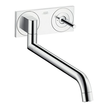 hansgrohe Spültisch-Wandeinhebelmischer Axor Uno UP, Edelstahl-Optik