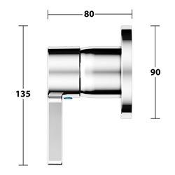Keuco Fertigmontageset Edition 400 UP-Einhebelmischer, verchromt