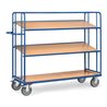 fetra Etagenwagen mit 3 Böden, Tragkraft 500kg, TPE-Reifen, Böden neigbar