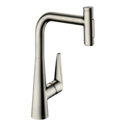 hansgrohe Spültisch-Einhebelmischer 300 Talis Select M51 m Ausziehbr., 2jet, sBox, Edelstahl-Optik
