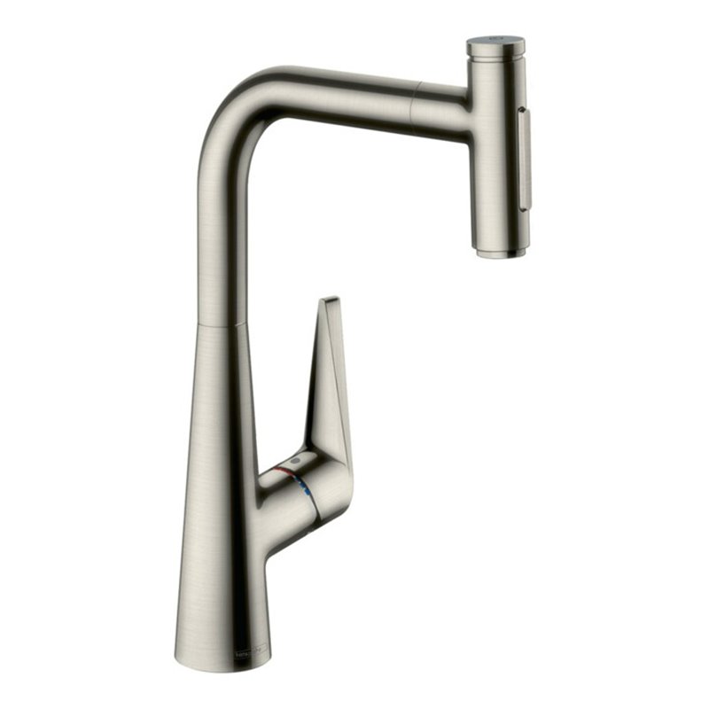 hansgrohe Spültisch-Einhebelmischer 300 Talis Select M51 m Ausziehbr., 2jet, sBox, Edelstahl-Optik