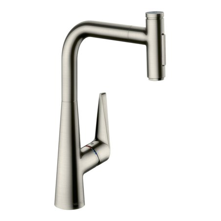 hansgrohe Spültisch-Einhebelmischer 300 Talis Select M51 m Ausziehbr., 2jet, sBox, Edelstahl-Optik