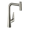 hansgrohe Spültisch-Einhebelmischer 300 Talis Select M51 m Ausziehbr., 2jet, sBox, Edelstahl-Optik