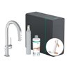 hansgrohe Spültisch-Einhebelmischer Aqittura M91 SodaSys 210, Ausz.-Ausl., Start Set, chr