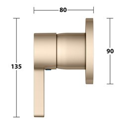 Keuco Fertigmontageset Edition 400 UP-Einhebelmischer, Bronze gebürstet