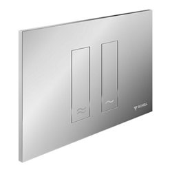 Schell WC-Betätigungsplatte MONTUS TOWER mattchr., Betät. v v o. ob, f 2-Mg-Spül.