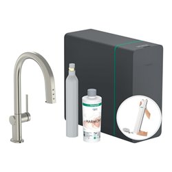 hansgrohe Spültisch-Einhebelmischer Aqittura M91 SodaSys 210, Ausl, Start Set, ED