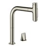 hansgrohe 2-Loch-Spültisch-Einhebelmischer 200 Metris Sel. M71 m Ausziehbr., 2jet, sBox, Edelstahl-Optik