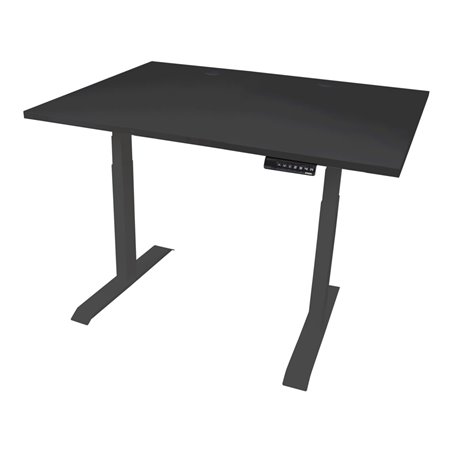 STIER Elektrisch höhenverstellbarer Schreibtisch TSR schwarz/schwarz