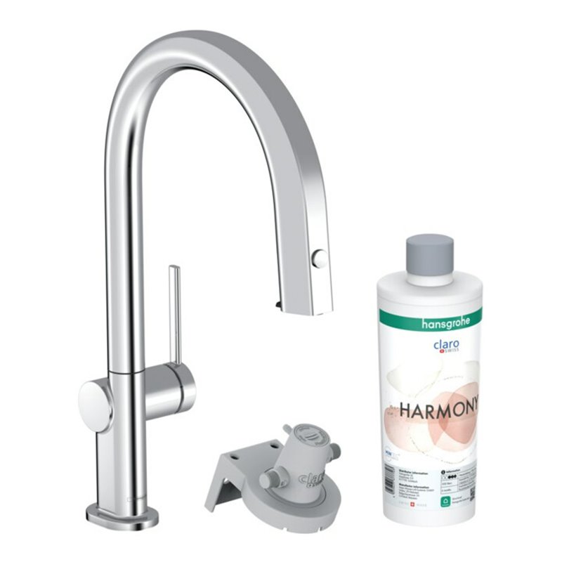 hansgrohe Spültisch-Einhebelmischer Aqittura M91 m Ausz.-Ausl., 1jet, Starter Set, chrom