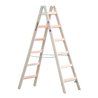 Euroline Holz-Sprossenstehleiter Nr. 10501 mit Eimerhaken