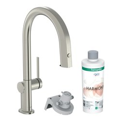 hansgrohe Spültisch-Einhebelmischer Aqittura M91 m Ausl, 1j, Start Set, Edelstahl-Optik