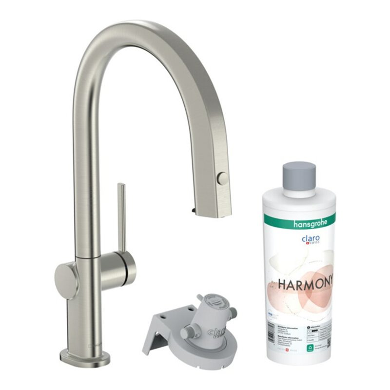hansgrohe Spültisch-Einhebelmischer Aqittura M91 m Ausl, 1j, Start Set, Edelstahl-Optik