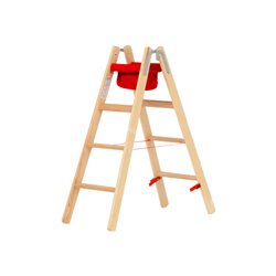 Hymer Holz-Stufenstehleiter beidseitig begehbar