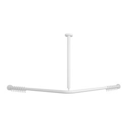 V&B Duschstange Vicare Funktion 120x120cm, weiß, für Vorhang, über Eck