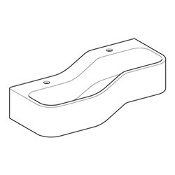 Geberit Spiel/Waschlandschaft Bambini 90cm, 2 WP, tief. Beck. li, w-a, o. Dek.