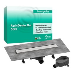hansgrohe Komplettset DR RainDrain Go 500 rücks.beflies.Stand./flache Instal.BST