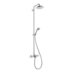 hansgrohe Showerpipe Croma 220 mit Wannenthermostat, 1jet, chrom
