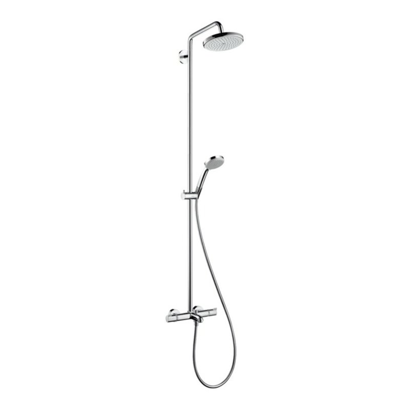 hansgrohe Showerpipe Croma 220 mit Wannenthermostat, 1jet, chrom