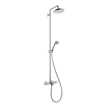 hansgrohe Showerpipe Croma 220 mit Wannenthermostat, 1jet, chrom