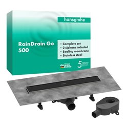 hansgrohe Komplettset DR RainDrain Go 500 rücks.beflies.Stand./flache Instal.MSW