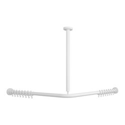 V&B Duschstange Vicare Funktion 90x90cm, weiß, für Vorhang, über Eck