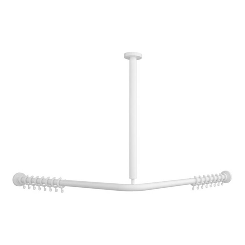 V&B Duschstange Vicare Funktion 90x90cm, weiß, für Vorhang, über Eck
