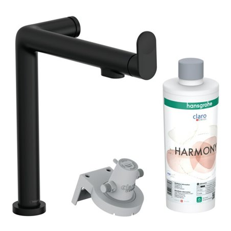 hansgrohe Spültisch-Einhebelmischer Aqittura M91 1jet, Starter Set, mattschwarz
