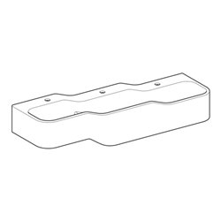 Geberit Spiel/Waschlandschaft Bambini 140cm, 3 WP, tief. B re, w-a, o. Dek.