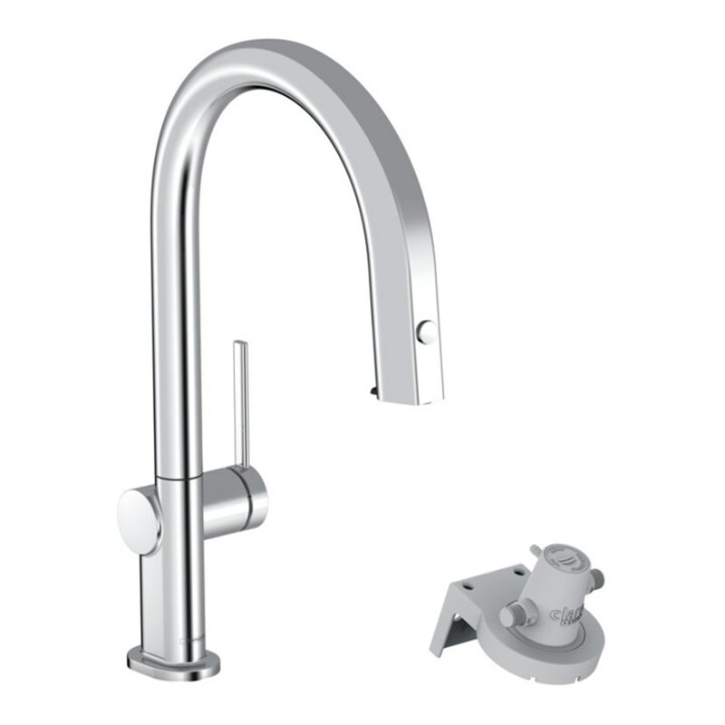hansgrohe Spültisch-Einhebelmischer Aqittura M91 m Ausz.-Ausl., ohne Filter, 1jet, chrom