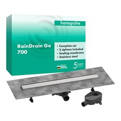 hansgrohe Komplettset DR RainDrain Go 700 rücks.beflies.Stand./flache Instal.BST